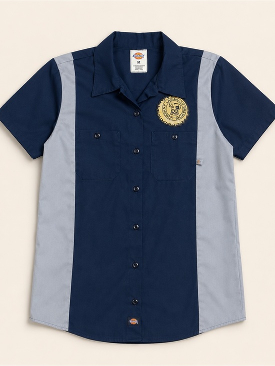 Tops - Dickies Lagunitas Brewing Company Work Shirt Medium Navy Blue Button Front